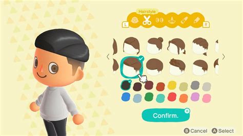 acnl boy hair guide animal crossing  leaf character face guide