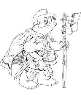 kids page franklin  turtle coloring pages