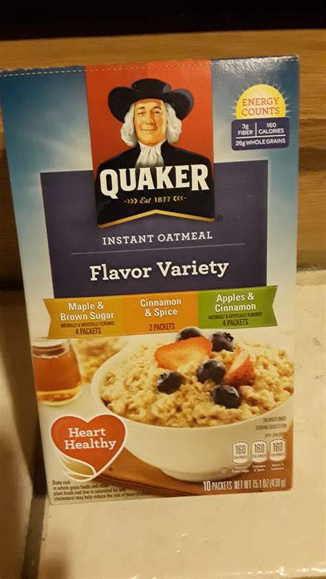 Quaker Instant Oatmeal Flavour Variety Assortment Reviews In Oatmeal