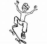 Skateboard Coloring Coloringcrew sketch template