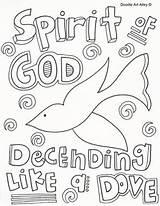 Baptism Coloring Pages Jesus Dove Color Spirit Descending Printable Getdrawings Religious Printables Getcolorings sketch template
