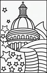 Coloring Presidents Pages Capitol Washington Rocks Building Lincoln sketch template