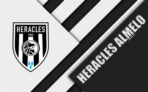 wallpapers heracles almelo fc black white abstraction emblem  material design