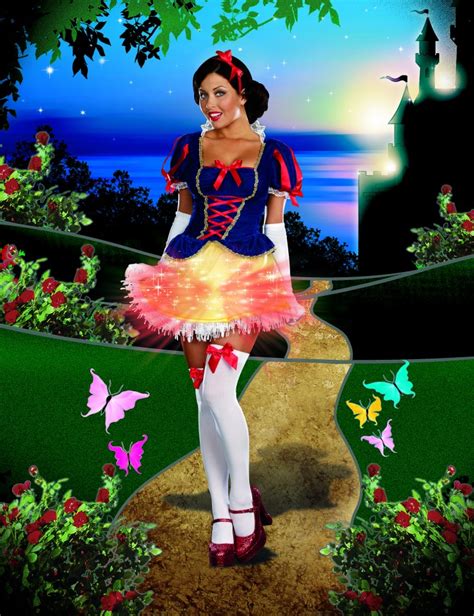 womens snow white costume light up fairytale by dreamgirl