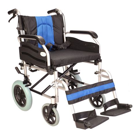 lightweight aluminium folding transit wheelchair    extra