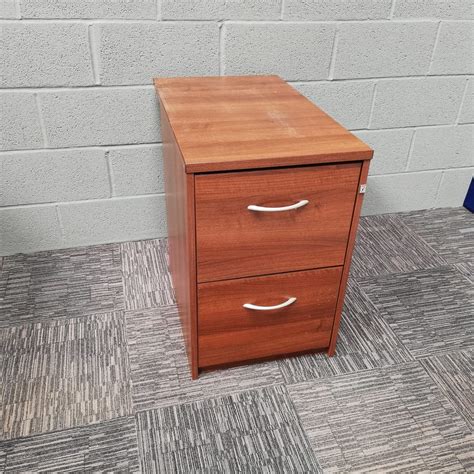 dark walnut 2 drawer filing cabinet recycled office