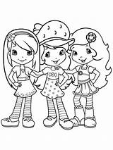 Strawberry Shortcake Coloring Pages Printable Cartoon Color sketch template