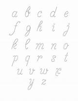 Lowercase Calligraphy Letters Printable Set sketch template