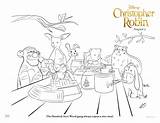 Coloring Robin Christopher Pages Pooh Disney Sheets Winnie Adults Activity Printable Wood Acre Movie Christopherrobin Print Hundred Sheet Gang Extended sketch template