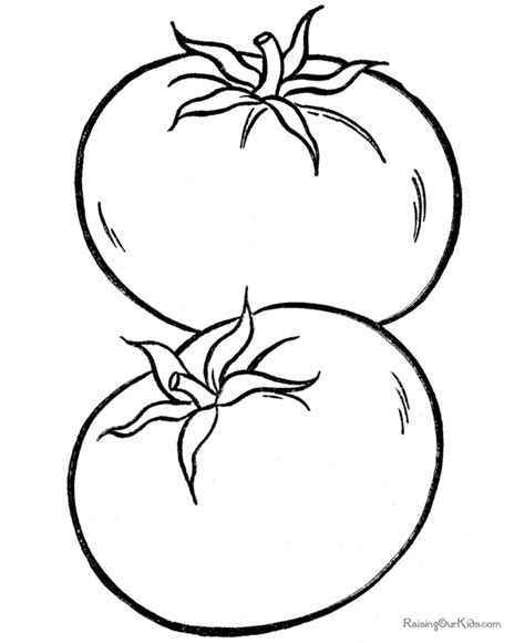 tomato coloring sheets  print  color  vegetable coloring