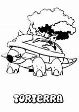 Coloring Torterra Pokemon Pages Grotle Print Color Hellokids Grass Sheets Colouring Kids Coloriage sketch template