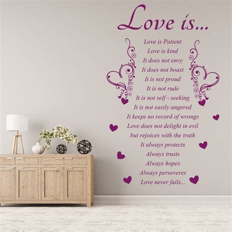 love  heart quote wall sticker