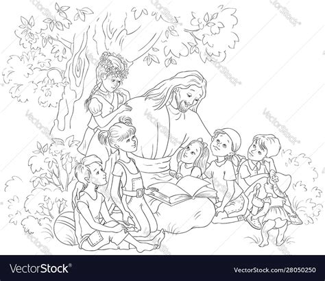kids reading bible coloring page