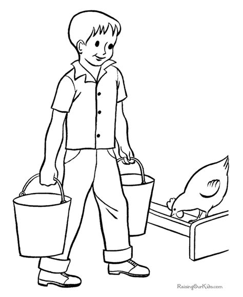 working   farm coloring pages