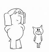 Piggie Elephant Gerald Willems Clipground sketch template