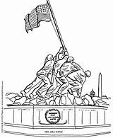 Memorial Coloring Pages Jima Iwo Statue States United Holiday Veterans Patriotic Color Kids Sheets Military Wwii Honkingdonkey Men Develop Help sketch template