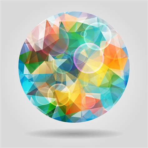 abstract geometric colourful spherical shape  bubbles  gr stock vector illustration