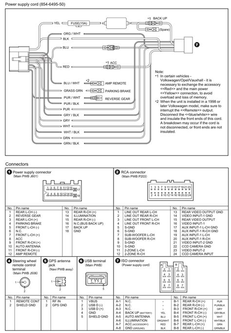 clarion  wiring harness diagram