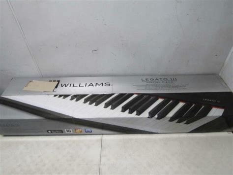 williams legato iii  key digital piano keyboard black  sale  ebay