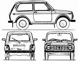 Lada Niva Blueprints 4x4 2008 Door Clipart Suv Clipground Car sketch template