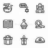 Judaism Profilo Giudaismo Icona Illustrationer Judendom Vektorer sketch template