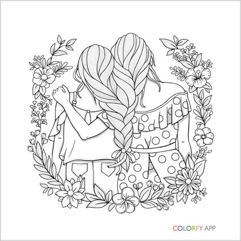 pin  yooper girl  color hair coloring pages bff bff drawings