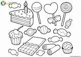 Kleurplaat Kleurplaten Snoep Taart Eten Tekenen Schattige Taarten Sprookjes Uitprinten Alimentos 1279 Cupcake Verjaardag Bonbon Kinderen Feest Bakt sketch template