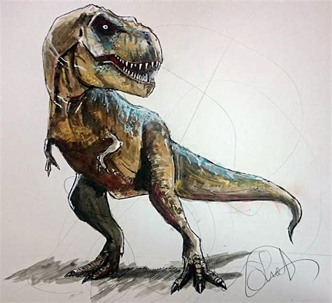 jurassic park  rex drawing  getdrawings
