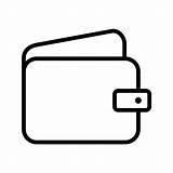 Wallet Icon Line Vector Vecteezy sketch template