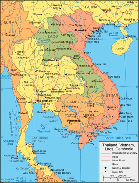 vietnam map  satellite image