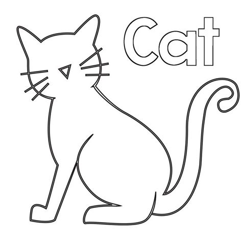 cat outline coloring page enjoy  coloring buddy