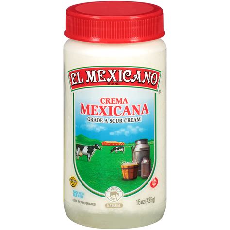el mexicano crema mexicana sour cream jar  oz walmartcom