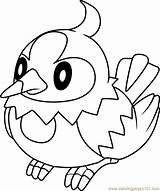 Starly Coloringpages101 Pokémon sketch template