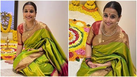 Vidya Balan Is Ready For Diwali In This Silk Saree And It Will Inspire