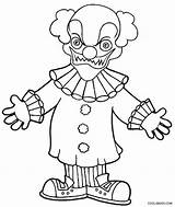 Clown Coloring Pages Scary Printable Evil Goosebumps Creepy Face Killer Drawing Girl Draw Kids Print Joker Clowns Color Cool2bkids Getcolorings sketch template