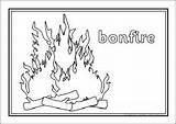 Bonfire Colouring Night Coloring Pages Fawkes Guy Firework Safety Sparklebox Sheets Crafts Posters Choose Board Visit Fireworks sketch template