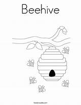 Beehive Honeybees Built Twistynoodle Noodle Cursive sketch template