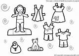 Coloring Pages Dress Kids Paper Doll Dolls Colouring Cut Printable Print Para Clothes Teaching Clothing Kootation Salvo Crafts sketch template