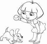 Cachorro Brincando Dora Aventureira Coloringcity Sponsored sketch template