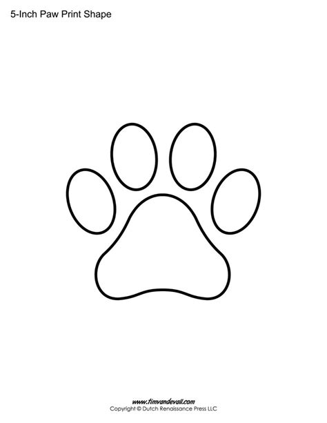 paw print shape   coloring pages  print paw print drawing