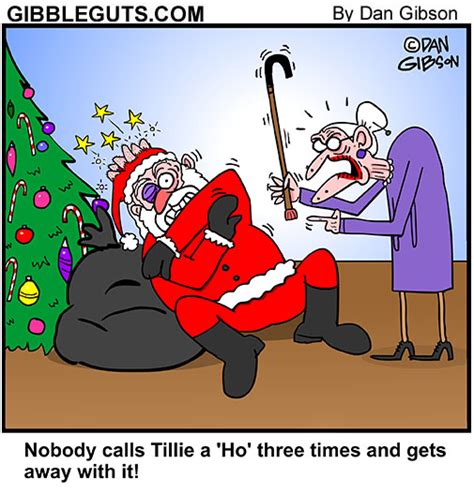 santa meets old lady cartoon from