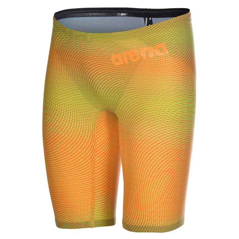 arena powerskin carbon air competition jammer yellow swiminn