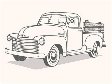 truck illustration truck coloring pages truck crafts classic chevy