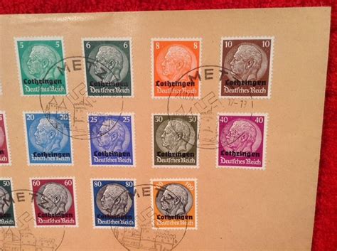 Rare Precanceled Occupation Stamps Rare Third Reich Metz Cancel
