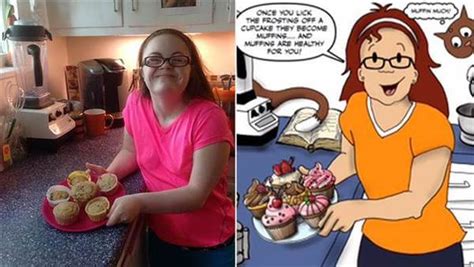 cartoons of daughter with down syndrome created by her dad to celebrate