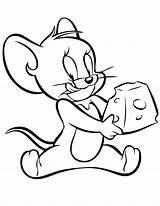 Jerry Tom Coloring Pages Clipart Mouse Cheese Cartoon Printable Clip Cliparts Mice Cute Hungry Book Library Print Color Animals Clipartbest sketch template