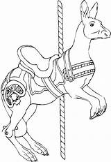 Carousel Coloring Pages Animal Book Merry Round Go Kangaroo Carosel Carnival Gif Horses Dentzel Horse Animals Loft Sheets Artist Divyajanani sketch template