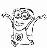 Pages Coloring Despicable Printable Minion Kids Colouring Minions sketch template