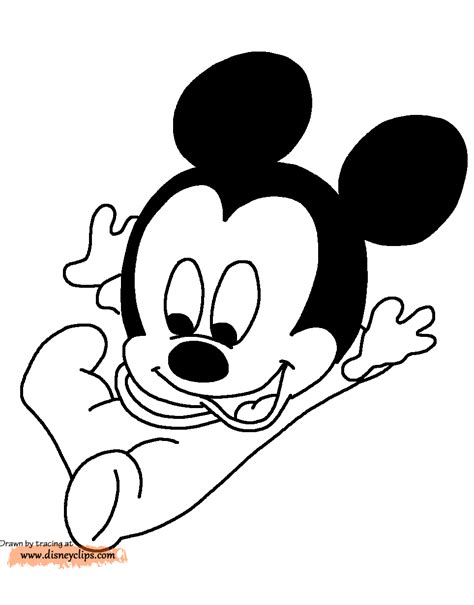 baby mickey coloring pages printable