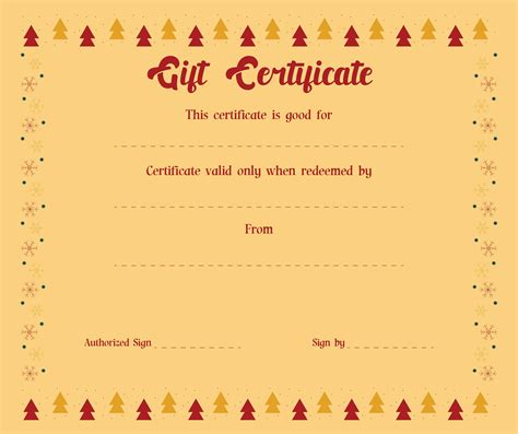 printable christmas gift certificate